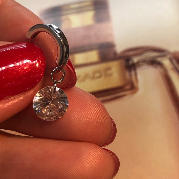 Sterling Silver CZ Earrings - Picture 3 of 5